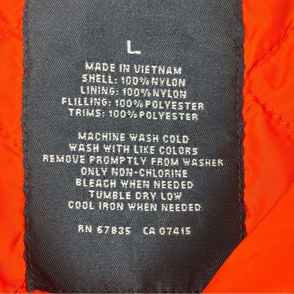 Nautica Mens‎ Windbreaker Pullover L Orange Nylon Quarter Zip Streetwear Y2K - Picture 3 of 11